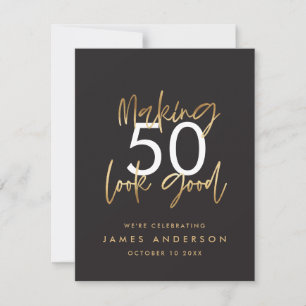 Invitation photo d'anniversaire simple style élégant