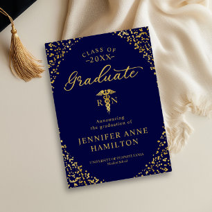 Invitation Photo d'annonce de fin d'études d'infirmière diplô