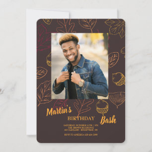 Invitation photo d'automne chaude