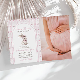 Invitation Photo de Baby Shower Some Bunny Vintage Rabbit