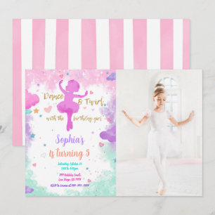 Invitation photo de ballerine
