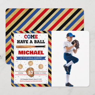 Invitation photo de base-ball