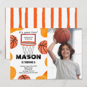 Invitation photo de basketball