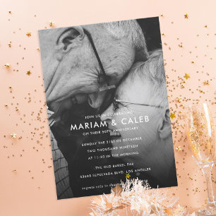 Invitation Photo de célébration d'anniversaire de mariage de 