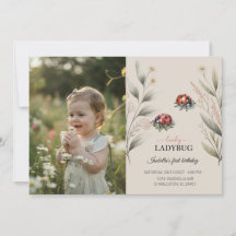 Photo de coccinelle chanceuse Fille 1er anniversai
