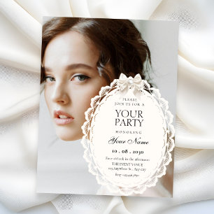 Invitation Photo de coquette élégante