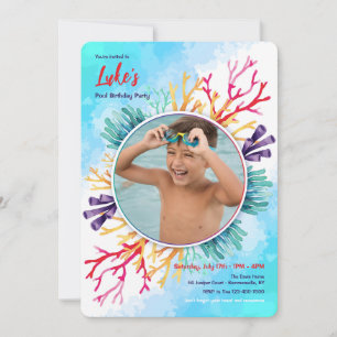 Invitation Photo de corail de mer