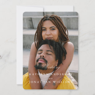 Invitation Photo de couple sans parents Mariage