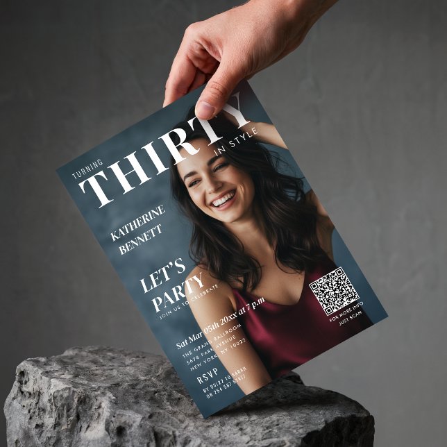 Invitation Photo de couverture du magazine Fête d'anniversair (Créateur téléchargé)