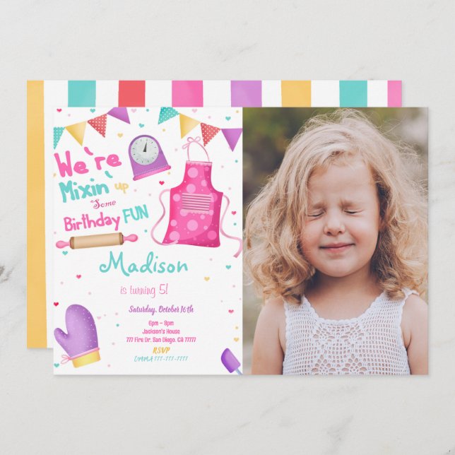 Invitation photo de cuisson (Devant / Derrière)