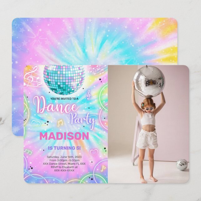 Invitation photo de danse (Devant / Derrière)