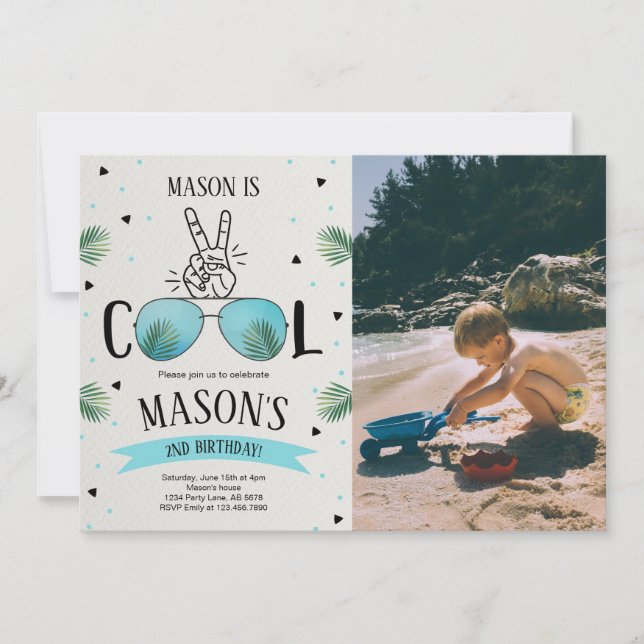Invitation Photo de deux Cool (Devant)