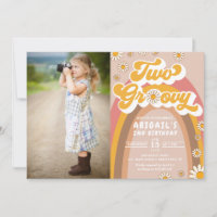 Invitation photo de deux Super 2e anniversaire