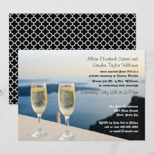 Invitation Photo de deux verres de champagne - Annonce de mar