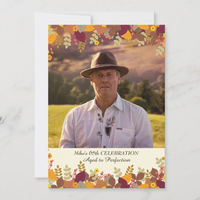 Invitation photo de Fall Borders (Devant)