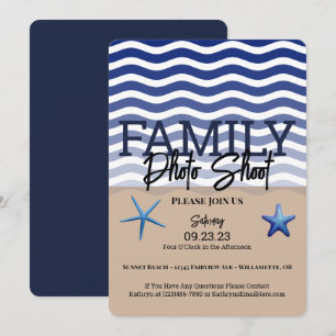 Invitation Photo de famille "Plage"
