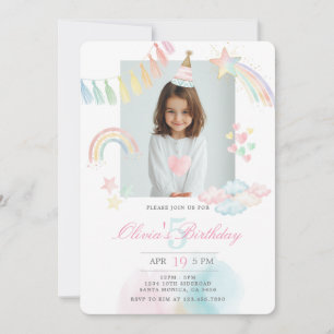 Invitation Photo de fête d'anniversaire