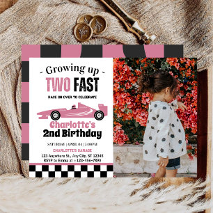 Invitation Photo de fête d'anniversaire de Deux Filles Rapide