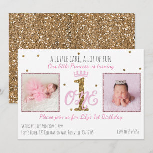 Invitation photo de fête d'anniversaire de princes