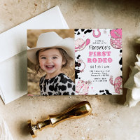 Photo de fête d'anniversaire Girl First Rodeo 1st
