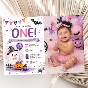 Invitation Photo de fête d'anniversaire Halloween Spooky One