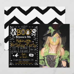 Invitation Photo de fête d'anniversaire moderne et fantaisist