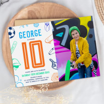 Photo de fête d'anniversaire moderne pour garçons