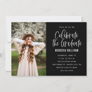 Invitation photo de fête de fin d'études en écritu