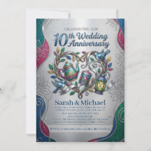 Photo de fête élégante pour les 10 ans de mariage