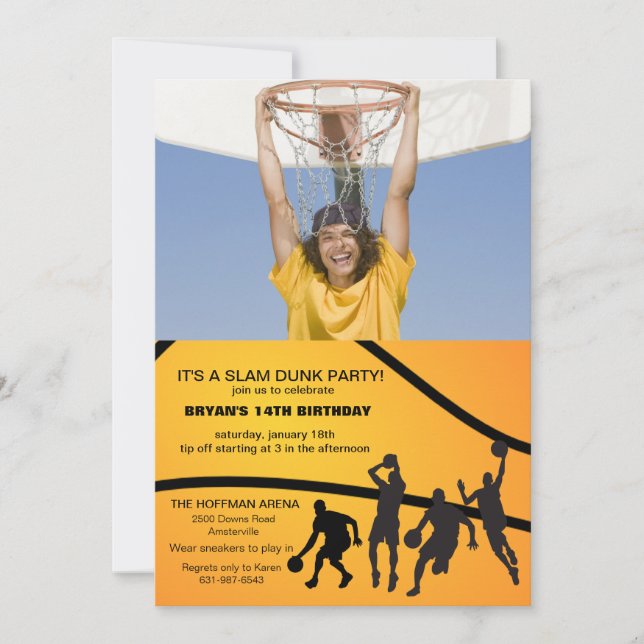 Invitation photo de Hoop Game (Devant)