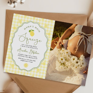 Invitation Photo de la baby shower Main Squeeze de Lemon Mama