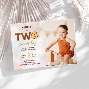 Invitation Photo de la fête d'anniversaire des 2 ans de Two S