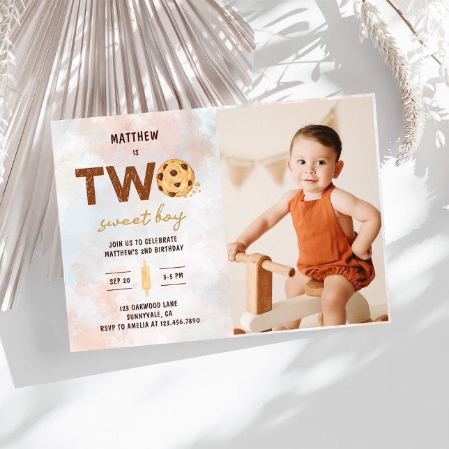 Invitation Photo de la fête d'anniversaire des 2 ans de Two S (Créateur téléchargé)