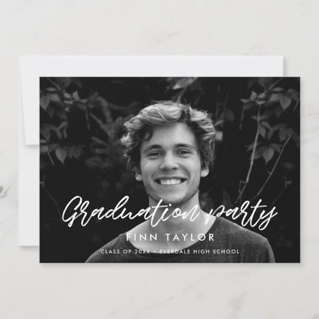 Invitation photo de la fête de graduation de polic (Devant)