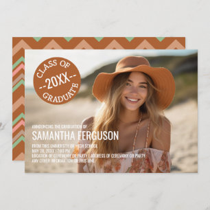 Invitation Photo de la fête de graduation des Chevrons noirs