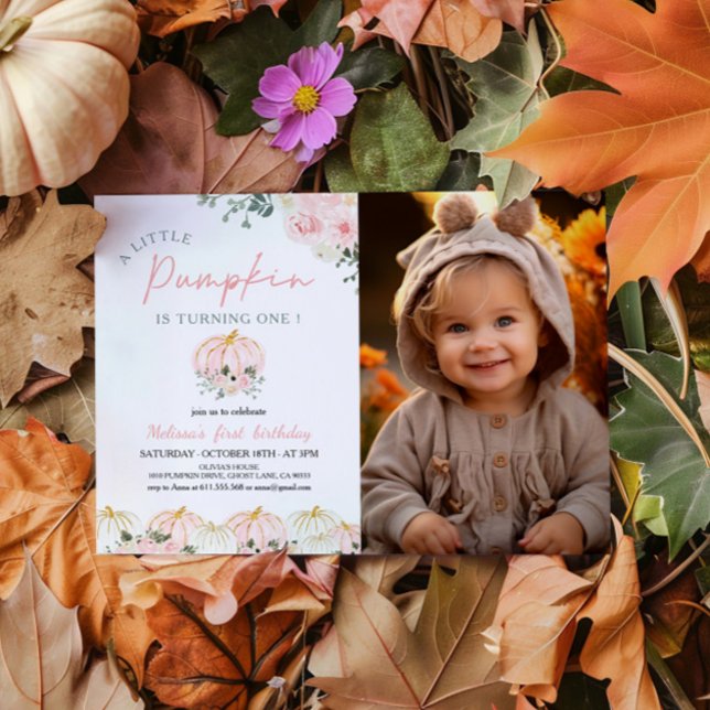 Invitation Photo de la fête du premier anniversaire du petit  (Créateur téléchargé)
