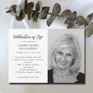 Invitation Photo de la fête moderne de la vie