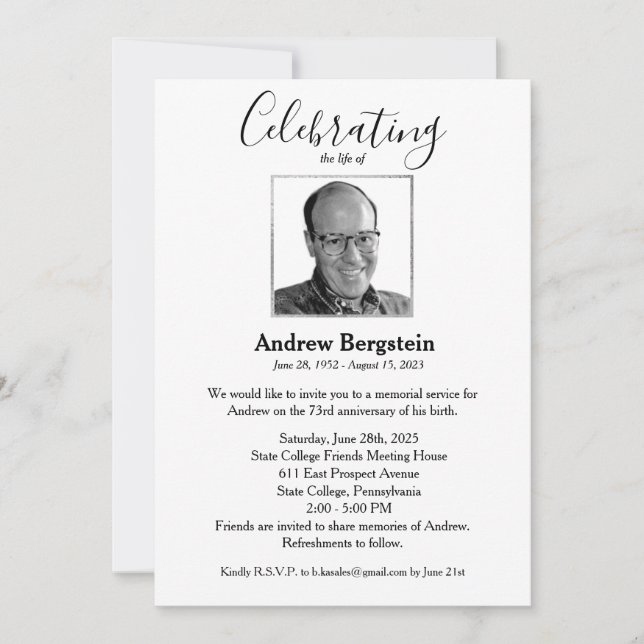 Invitation Photo de la frontière de l'argent de la fête commé (Devant)