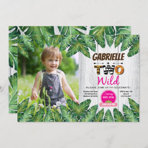 Invitation photo de la Jungle girl 2e anniversaire