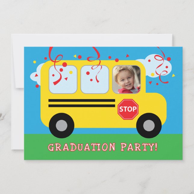 Invitation photo de la maternelle ou de la materne (Devant)