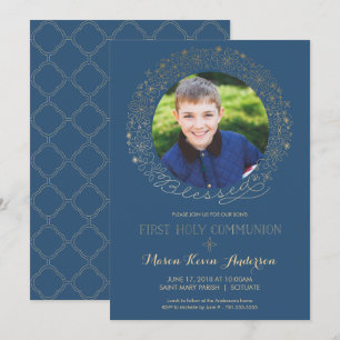 Invitation photo de la Première Sainte Communion, 