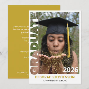 Invitation Photo de la promotion d'or 2026 pour la remise des