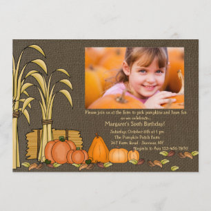 Invitation photo de la récolte d'automne