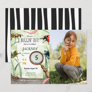 Invitation photo de l'anniversaire de bogue modifi