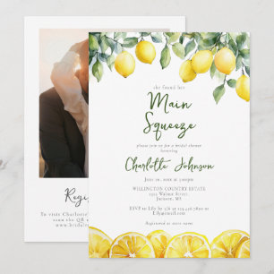 Invitation Photo de l'aquarelle principale Squeeze Fête des m