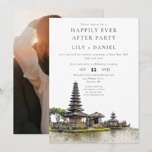 Invitation Photo de mariage à Bali pour toujours heureux