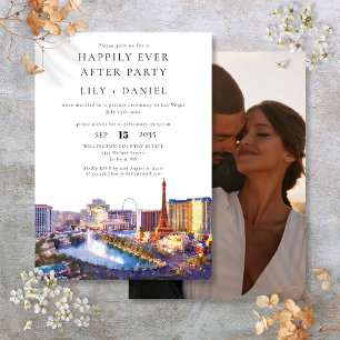 Invitation Photo de mariage à Las Vegas Happily Ever After