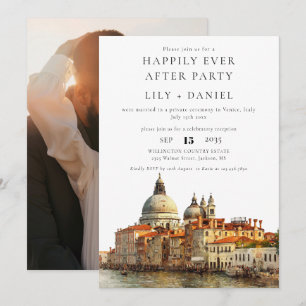 Invitation Photo de mariage à Venise pour un bonheur éternel