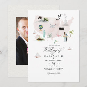 Invitation Photo de mariage de destination en Floride à l'aqu