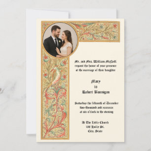 Invitation Photo de mariage de style médiéval